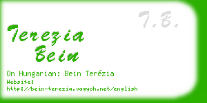 terezia bein business card